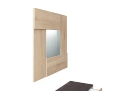 Meuble D'entrée + Miroir Chêne - OZAKA - L 92 X L 33 X H 79 Cm -Electroménager Soldes meuble de rangement 19723779