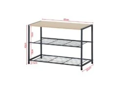 Rangement De Chaussures En Métal Pour Entrée Avec 3 Etagères -Electroménager Soldes meuble de rangement 19819167