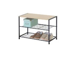Rangement De Chaussures En Métal Pour Entrée Avec 3 Etagères -Electroménager Soldes meuble de rangement 19819169