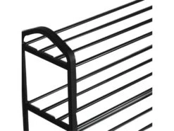 Meuble à Chaussures 5 Etagères Métal Noir Entrée Salle De Bain -Electroménager Soldes meuble de rangement 19819181