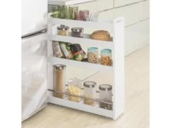 Chariot De Service Étagère Roulettes Roulettes 4 Étages Blanc De SoBuy NSR01-W SoBuy -Electroménager Soldes meuble de rangement 19872677