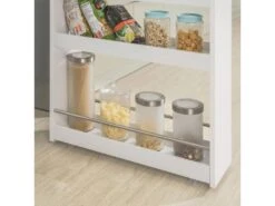 Chariot De Service Étagère Roulettes Roulettes 4 Étages Blanc De SoBuy NSR01-W SoBuy -Electroménager Soldes meuble de rangement 19872681