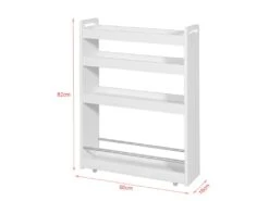 Chariot De Service Étagère Roulettes Roulettes 4 Étages Blanc De SoBuy NSR01-W SoBuy -Electroménager Soldes meuble de rangement 19872685