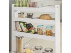 Chariot De Service Étagère Roulettes Roulettes 4 Étages Blanc De SoBuy NSR01-W SoBuy -Electroménager Soldes meuble de rangement 19872687