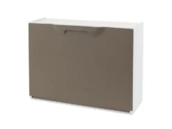 Lot De 3 Rangements à Chaussures En Bois Marron Et En Polypropylène Blanc -Electroménager Soldes meuble de rangement 20894185