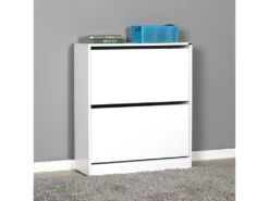 Etagère à Chaussures,100% Panneaux De Particules Mélaminés, Blanc, Couleur Blanc 10 Etagère à Chaussures,100% Panneaux De Particules Mélaminés, Blanc, Couleur Blanc -Electroménager Soldes meuble de rangement 20894219