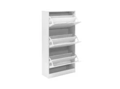 Meuble à Chaussures Blanc MDF 3 Portes Pour 12 Paires Pour Entrées -Electroménager Soldes meuble de rangement 20945191