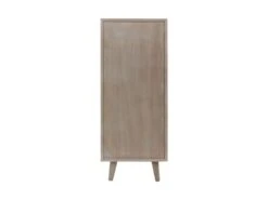 Commode Étroite à 4 Tiroirs En Bois Naturel Marron Polyvalente -Electroménager Soldes meuble de rangement 21224837