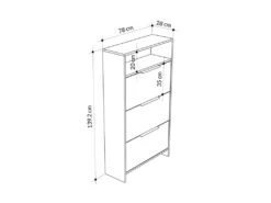 Etagère à Chaussures Kaju - Venprodin - Blanc -Electroménager Soldes meuble de rangement 21306715