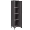 Armoire 1 Porte En Métal Gris Graphite -Electroménager Soldes meuble de rangement 21515335
