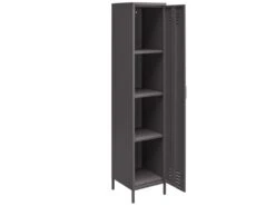 Armoire 1 Porte En Métal Gris Graphite