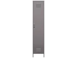 Armoire 1 Porte En Métal Gris Graphite -Electroménager Soldes meuble de rangement 21515347