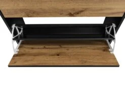 Coffre à Chaussures Rocco Chêne Noir -Electroménager Soldes meuble de rangement 21670859