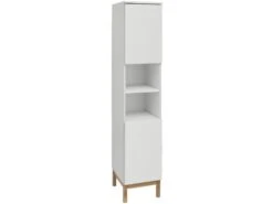 Armoire 2 Portes En Panneaux De Particules Blanc -Electroménager Soldes meuble de rangement 21681045