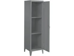 Armoire 1 Porte En Métal Gris -Electroménager Soldes meuble de rangement 21681125