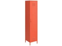 Armoire Haute 1 Porte En Métal Orange