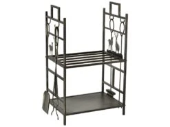 Serviteur De Cheminée Porte-bûches DEER Noir