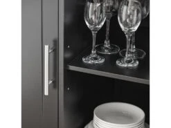 Desserte Roulante Chariot De Buffet Multifonctionnel Avec Etagère Latérale, Fkw108-sch -Electroménager Soldes meuble de rangement 22051269