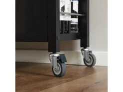 Desserte Roulante Chariot De Buffet Multifonctionnel Avec Etagère Latérale, Fkw108-sch -Electroménager Soldes meuble de rangement 22051271