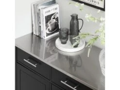 Desserte Roulante Chariot De Buffet Multifonctionnel Avec Etagère Latérale, Fkw108-sch -Electroménager Soldes meuble de rangement 22051273