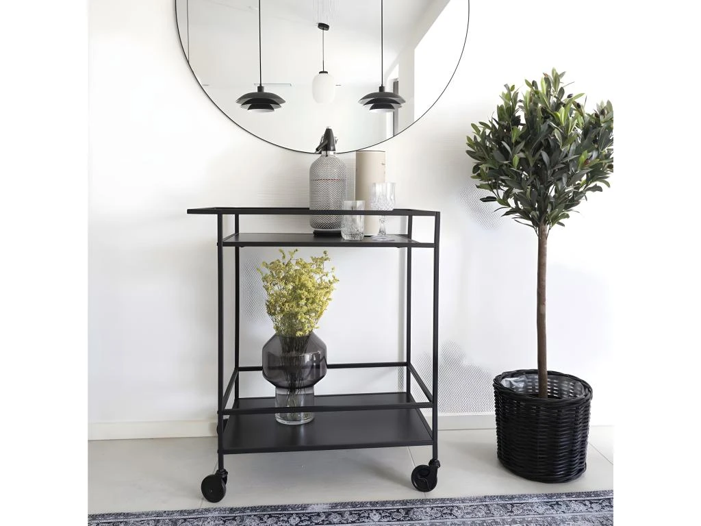 Vita - Desserte En Métal Et Bois - Couleur - Noir 4 Vita - Desserte En Métal Et Bois - Couleur - Noir – Image 2