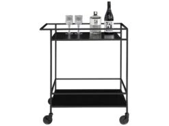 Vita - Desserte En Métal Et Bois - Couleur - Noir 10 Vita - Desserte En Métal Et Bois - Couleur - Noir -Electroménager Soldes meuble de rangement 22075037