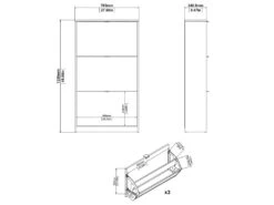 Shane Armoire à Chaussures, 3 Portes, Pliantes 2R, Gris Mat. -Electroménager Soldes meuble de rangement 22081549