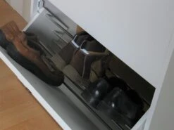 Venedig Armoire à Chaussures Avec 3 Casiers Blancs. -Electroménager Soldes meuble de rangement 22081823