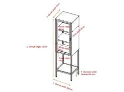 Armoire Vitrée Avec étagère En Acier Misha -Electroménager Soldes meuble de rangement 22095869