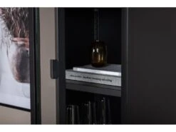 Armoire Vitrée Avec étagère En Acier Misha -Electroménager Soldes meuble de rangement 22095875