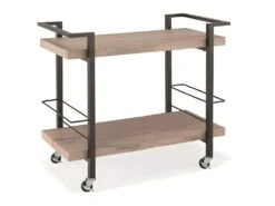Désserte, Meuble De Rangement Design Pour Cuisine Ou Salle à Manger TROLLEY. Coloris Bois Et Noir