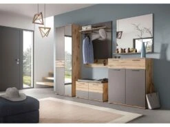 Mason Meuble à Chaussures 2 Portes, 1 Tiroir Chêne Décor. -Electroménager Soldes meuble de rangement 22155569