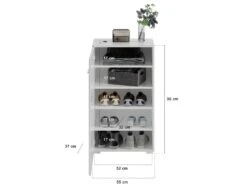 Linus Meuble à Chaussures 1 Porte Blanche. -Electroménager Soldes meuble de rangement 22155577