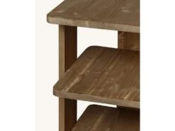 Porte-chaussures En Bois D’épicéa En Couleur Marron Vieilli -Electroménager Soldes meuble de rangement 22181771