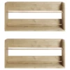 Etagère Murale Pour Chaussures En Bois (2 Unités) En Naturel -Electroménager Soldes meuble de rangement 22181825