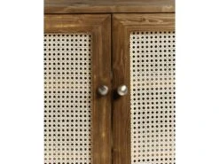 Meuble à Chaussures Avec Portes En Rotin Marron Vieilli 120 Cm 11 Meuble à Chaussures Avec Portes En Rotin Marron Vieilli 120 Cm -Electroménager Soldes meuble de rangement 22182023