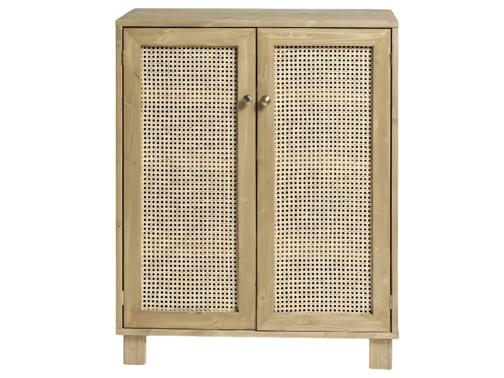 Meuble à Chaussures Avec Portes En Rotin En Couleur Naturel 100 Cm 3 Meuble à Chaussures Avec Portes En Rotin En Couleur Naturel 100 Cm