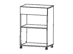 Desserte De Cuisine 2 Portes 1 Tiroir Romarin - Blanc -Electroménager Soldes meuble de rangement 22260443