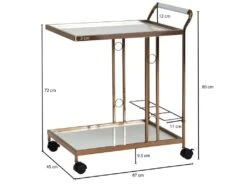 Chariot De Service Verre / Métal Chariot De Nourriture Roulant -Electroménager Soldes meuble de rangement 22730987