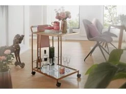 Chariot De Service Verre / Métal Chariot De Nourriture Roulant -Electroménager Soldes meuble de rangement 22730989