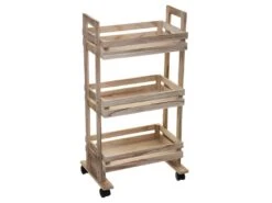 Desserte Bois 3 Cagettes 5five - Naturel Clair