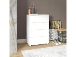 Commode à Chaussures 12 Paires 4 Abattants Blanc -Electroménager Soldes meuble de rangement 22969853