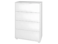 Commode à Chaussures 12 Paires 4 Abattants Blanc -Electroménager Soldes meuble de rangement 22969855