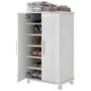 Armoire à Chaussures 12 Paires Lingère Blanche 6 Niches -Electroménager Soldes meuble de rangement 22969857