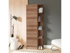 Lingère Meuble à Chaussures 15 Paires 1 Porte 10 Niches Châtaignier -Electroménager Soldes meuble de rangement 22969871