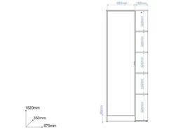 Lingère Meuble à Chaussures 15 Paires 1 Porte 10 Niches Châtaignier -Electroménager Soldes meuble de rangement 22969875