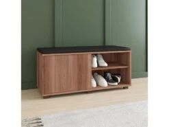 Meuble D'Entrée Meuble Bout De Lit 1 Porte 4 Niches Châtaignier -Electroménager Soldes meuble de rangement 22969891