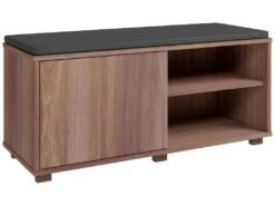 Meuble D'Entrée Meuble Bout De Lit 1 Porte 4 Niches Châtaignier -Electroménager Soldes meuble de rangement 22969893