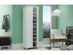 Armoire à Chaussures 20 Paires Lingère Blanche 10 Niches -Electroménager Soldes meuble de rangement 22969905