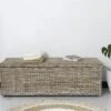 Coffre De Rangement En Kubu GAO - L130 X P45 X H44 Cm - Gris Naturel -Electroménager Soldes meuble de rangement 452719